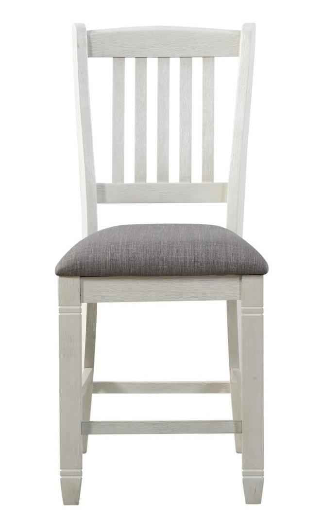 Granby Counter Height Chair in White & Brown (Set of 2)