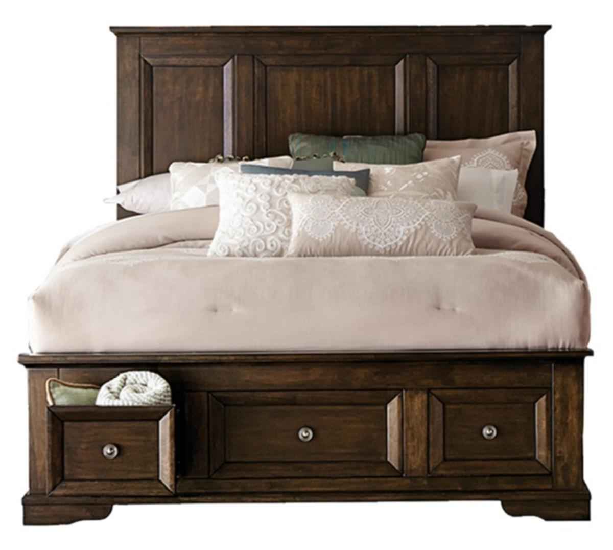 Eunice King Platform Bed with Footboard Storage in Espresso 1844KDC-1EK*