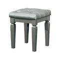 Allura Vanity Stool in Silver 1916-14