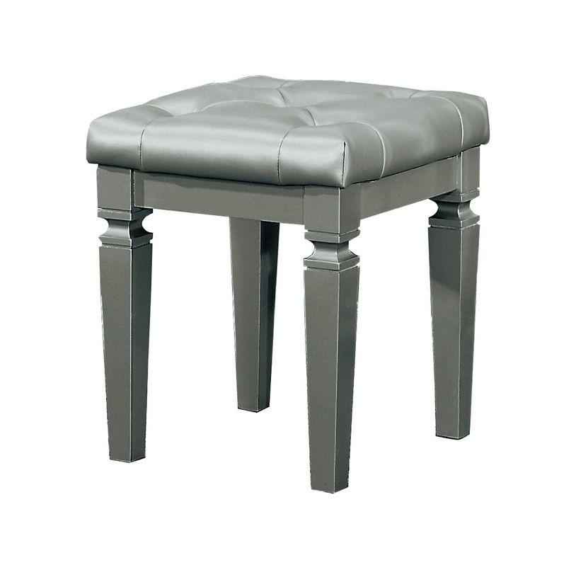 Allura Vanity Stool in Silver 1916-14