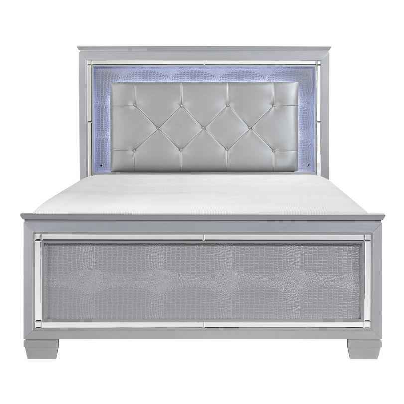 Allura Full Panel Bed in Silver 1916F-1*