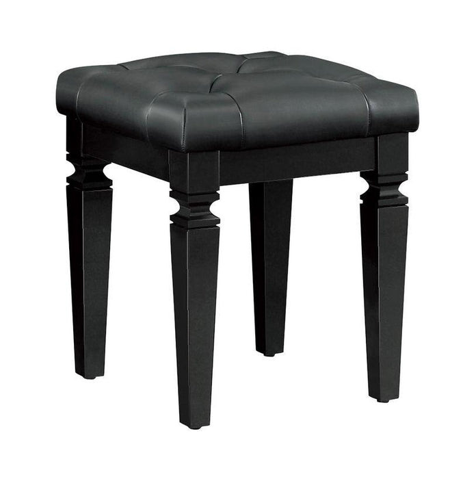 Allura Vanity Stool in Black 1916BK-14 image