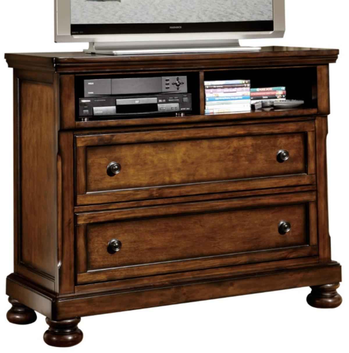 Cumberland TV Chest in Brown Cherry 2159-11