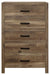 Mandan 5 Drawer Chest in Weathered Pine 1910-9 image