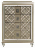 Youth Loudon 4 Drawer Chest in Champagne Metallic B1515-9