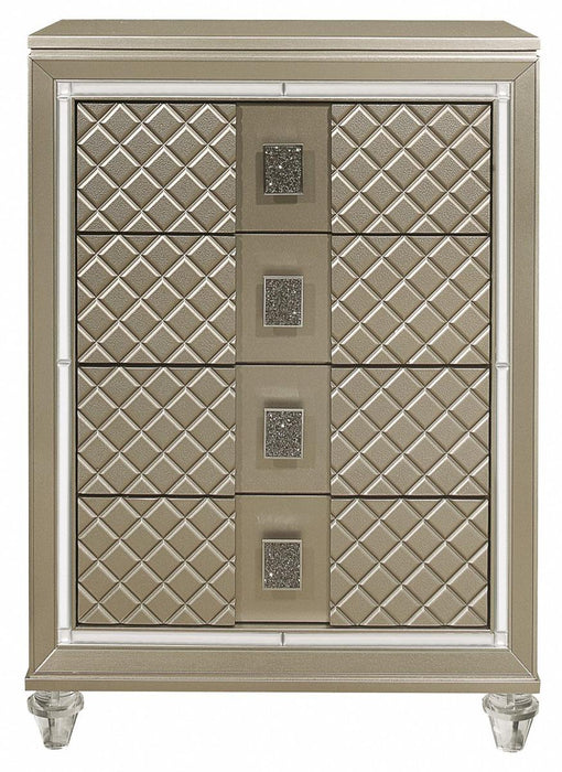 Youth Loudon 4 Drawer Chest in Champagne Metallic B1515-9 image