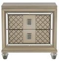 Loudon 2 Drawer Nightstand in Champagne Metallic 1515-4