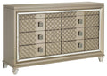 Loudon 8 Drawer Dresser in Champagne Metallic 1515-5