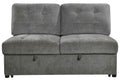 Logansport Armless 2-Seater with Pull-out Bed in Gray 9401GRY-2A