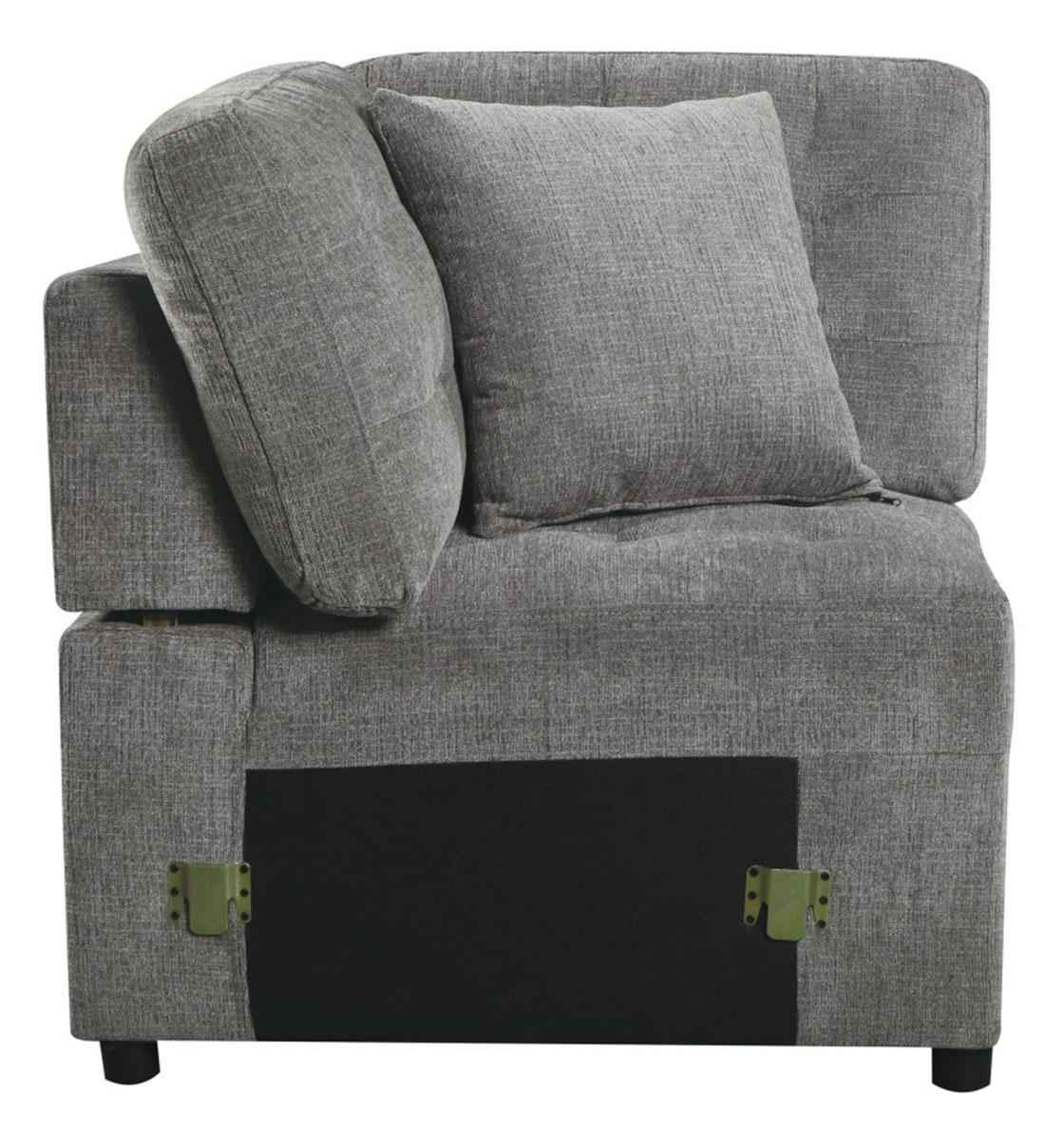 Logansport Corner Seat with 1 Pillow in Gray 9401GRY-CR