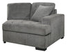 Logansport Right Side Cuddler with 1 Pillow in Gray 9401GRY-RU image