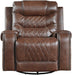Putnam Swivel Glider Reclining Chair in Brown 9405BR-1 image