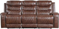 Putnam Double Reclining Sofa with Drop-Down in Brown 9405BR-3