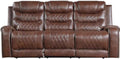 Putnam Power Double Reclining Sofa with Drop-Down in Brown 9405BR-3PW