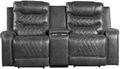 Putnam Power Double Reclining Loveseat in Gray 9405GY-2PW