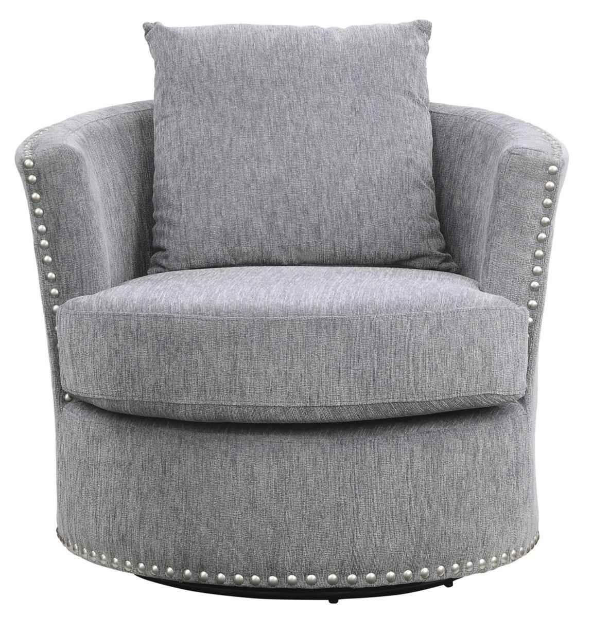 Morelia Swivel Chair in Dark Gray 9468DG-1