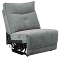 Tesoro Armless Reclining Chair in Dark Gray 9509DG-AR