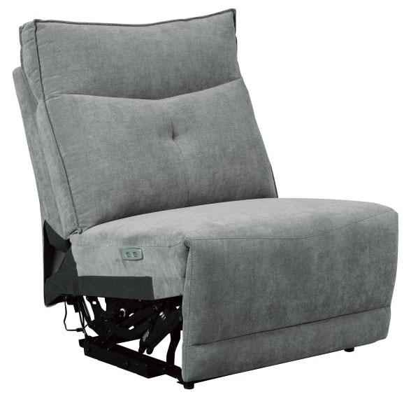 Tesoro Armless Reclining Chair in Dark Gray 9509DG-AR