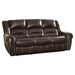 Center Hill Double Reclining Sofa in Dark Brown 9668BRW-3 - VIP FURNITURE (NJ)