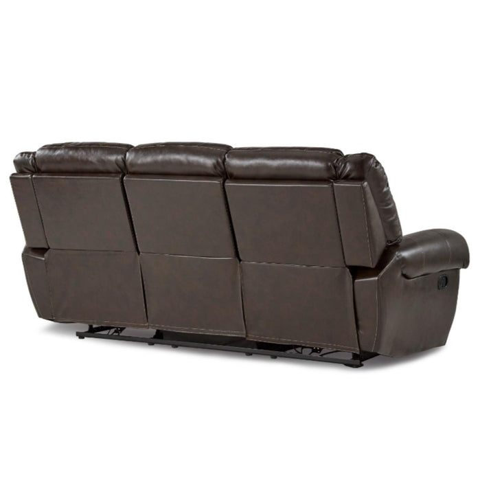 Center Hill Double Reclining Sofa in Dark Brown 9668BRW-3 - VIP FURNITURE (NJ)