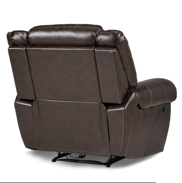 Center Hill Glider Reclining Chair in Dark Brown 9668BRW-1 - VIP FURNITURE (NJ)