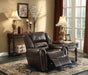 Center Hill Glider Reclining Chair in Dark Brown 9668BRW-1 - VIP FURNITURE (NJ)