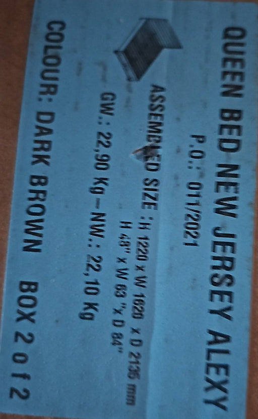 QUEEN BED DARK BROWN VIP ALEX