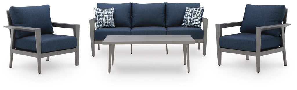 Gali Outdoor Sofa/Chairs/Table Set (Set of 4)