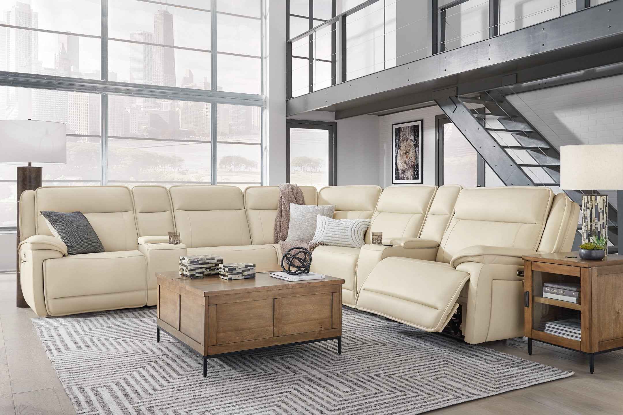 Double Deal Reclining Sectional with 2 Consoles