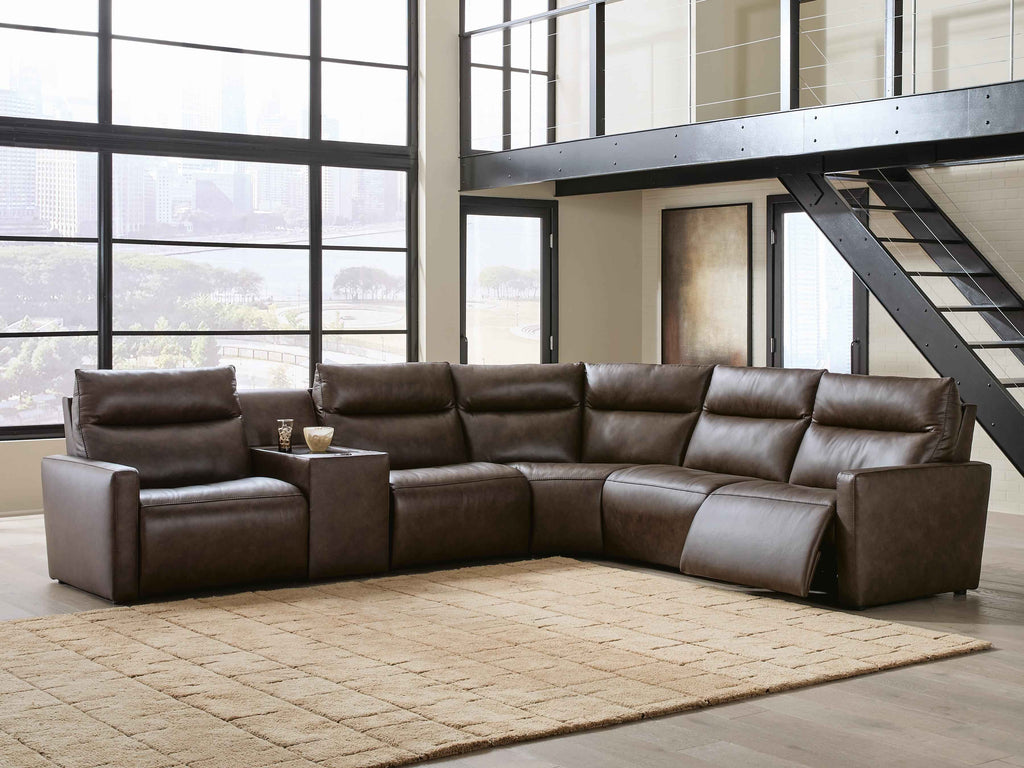 ModZ Power Reclining Sectional with Audio Console