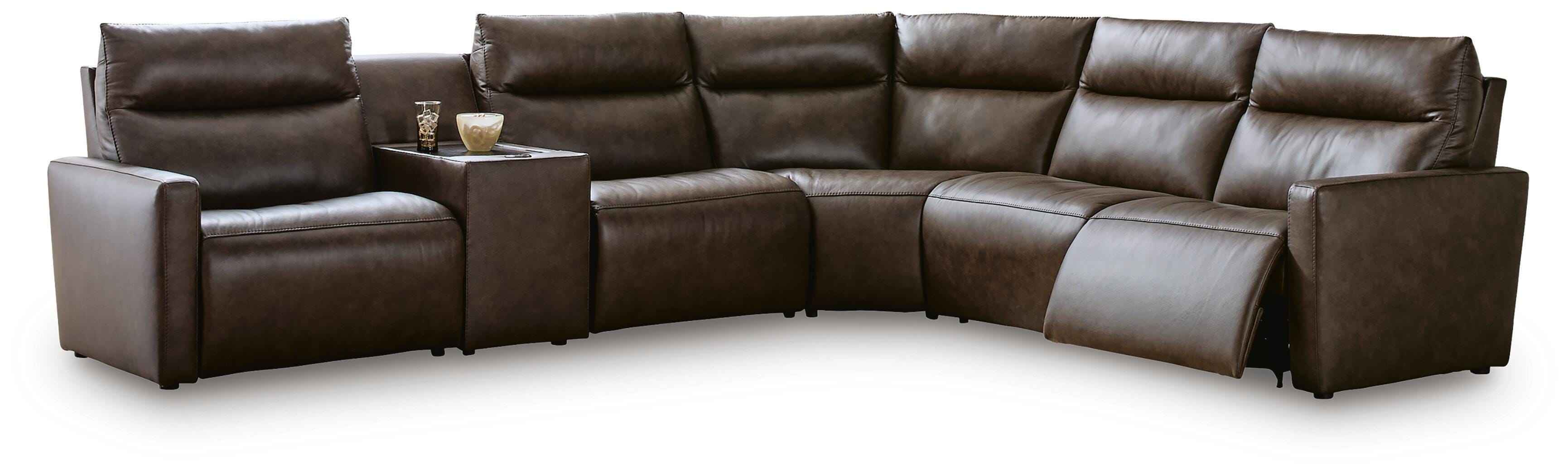 ModZ Power Reclining Sectional with Audio Console