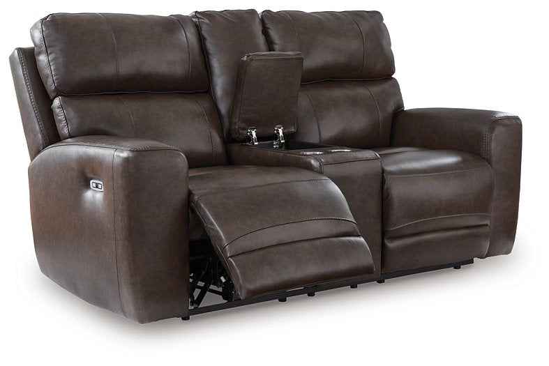 Crossplex Power Reclining Loveseat with Console