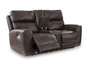 Crossplex Power Reclining Loveseat with Console