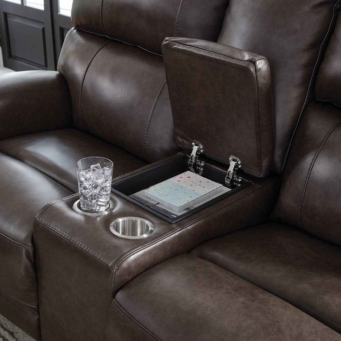 Crossplex Power Reclining Loveseat with Console