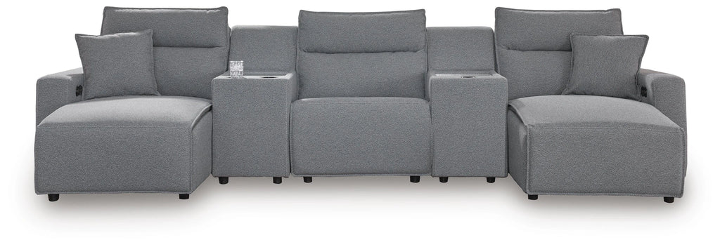 Modmax II Power Reclining Sectional with Chaise and Consoles