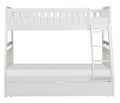 Galen Twin/Full Bunk Bed w/ Storage Boxes in White B2053TFW-1*T