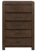 Erwan 5 Drawer Chest in Dark Walnut 1961-9