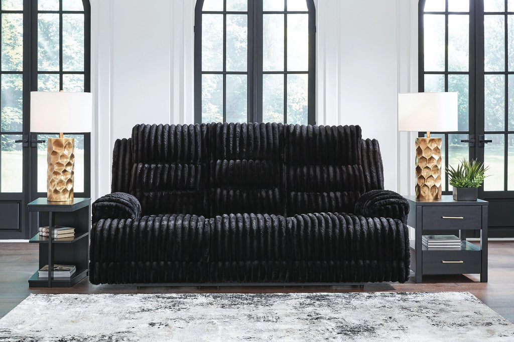 Rhine Falls Power Reclining Sofa with Drop Down Table