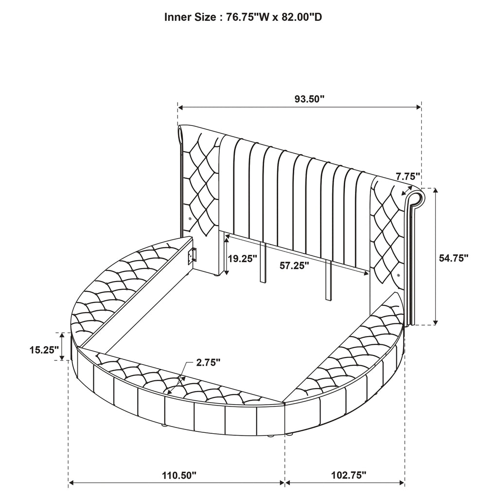 Sonya Panel Floor Storage Bed