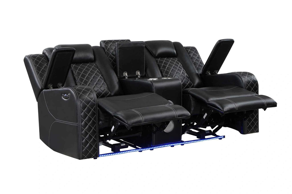Radiant Pw D. Recln Loveseat W/ Console