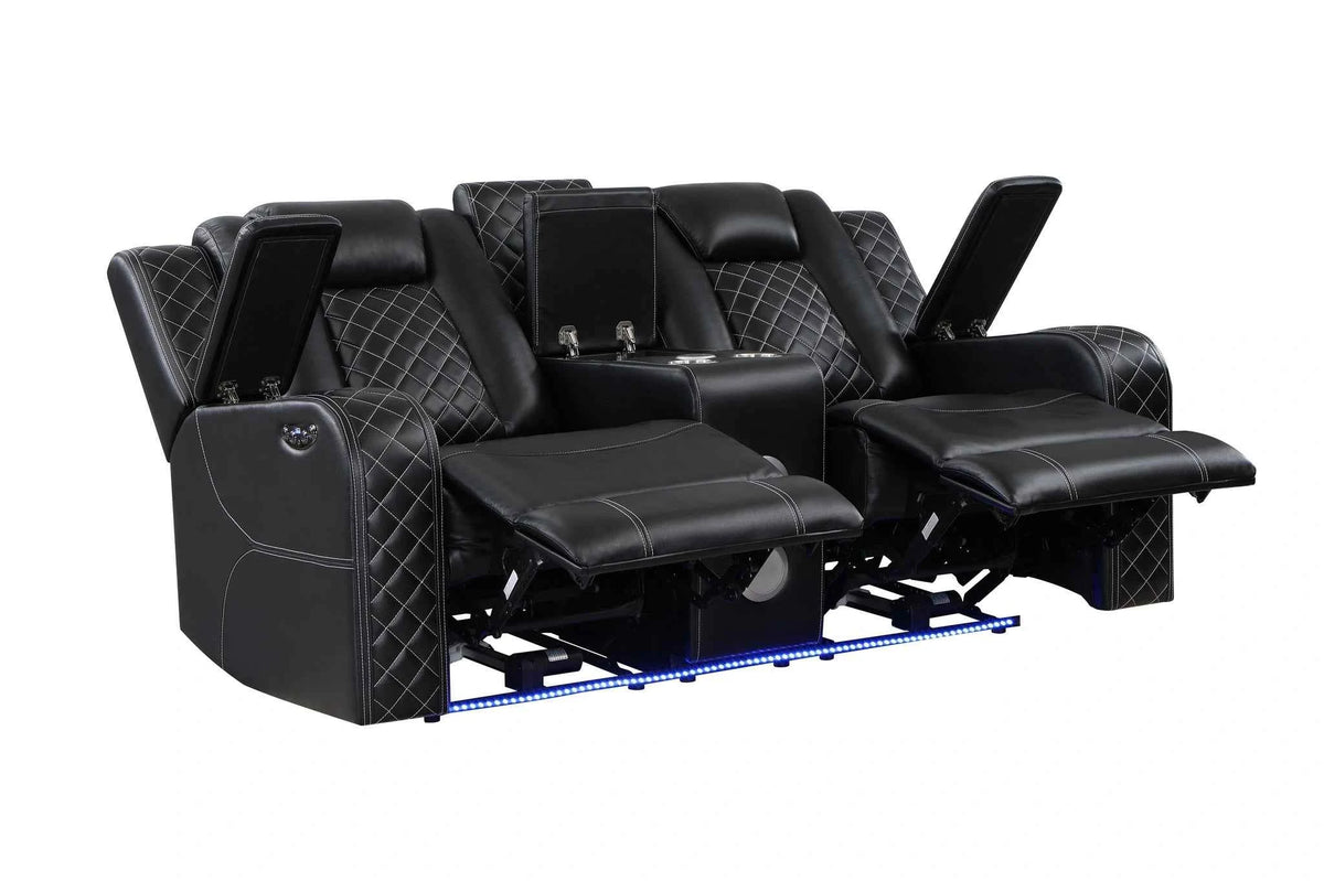 Radiant Pw D. Recln Loveseat W/ Console