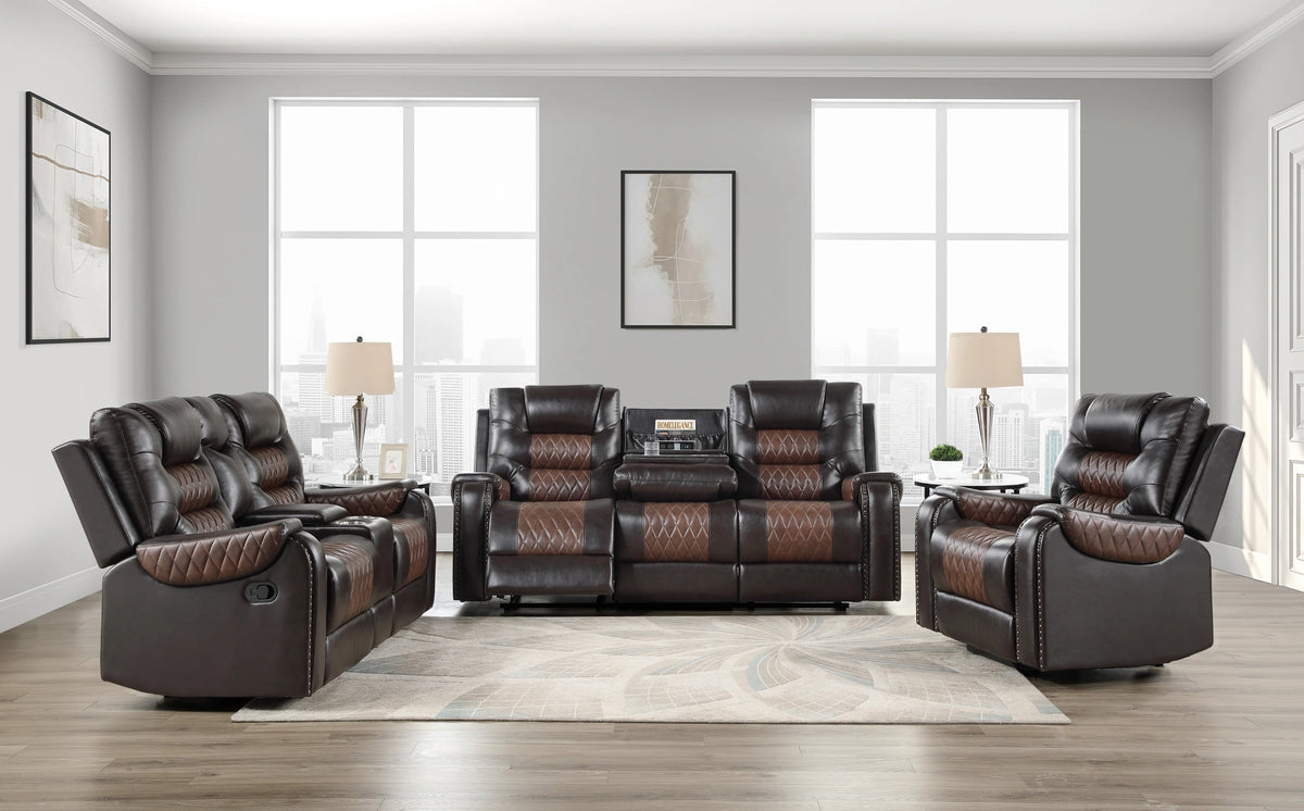 Hart Reclining Loveseat W/Console & Pw Outlet And Cup Holders