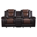 Briscoe Double Glider Reclining Love Seat with Center Console