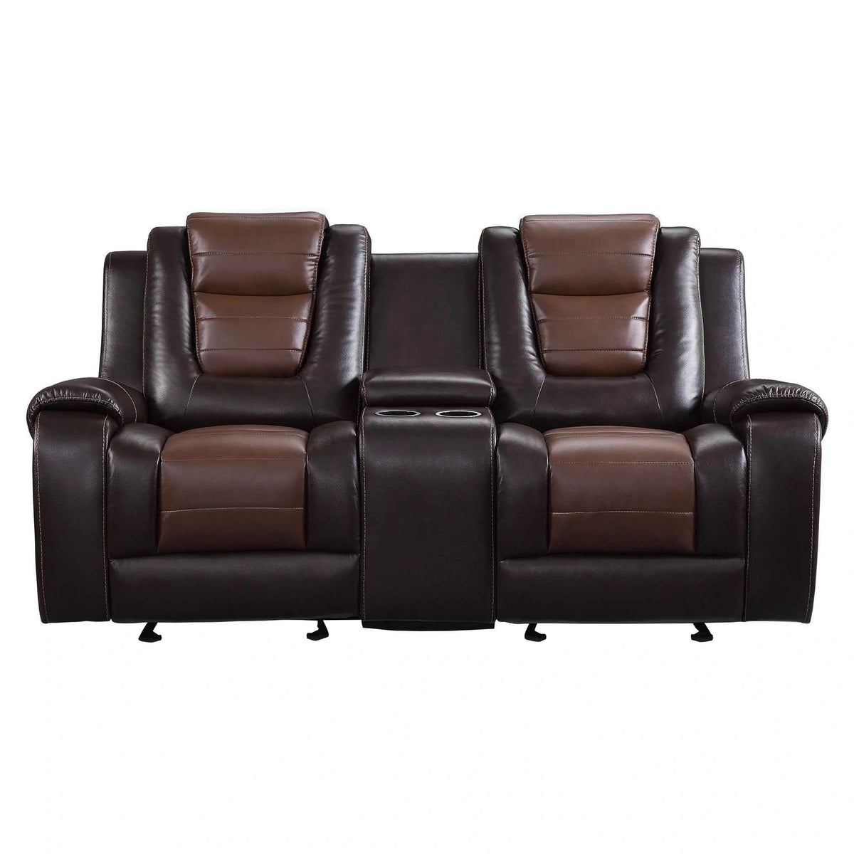 Briscoe Double Glider Reclining Love Seat with Center Console