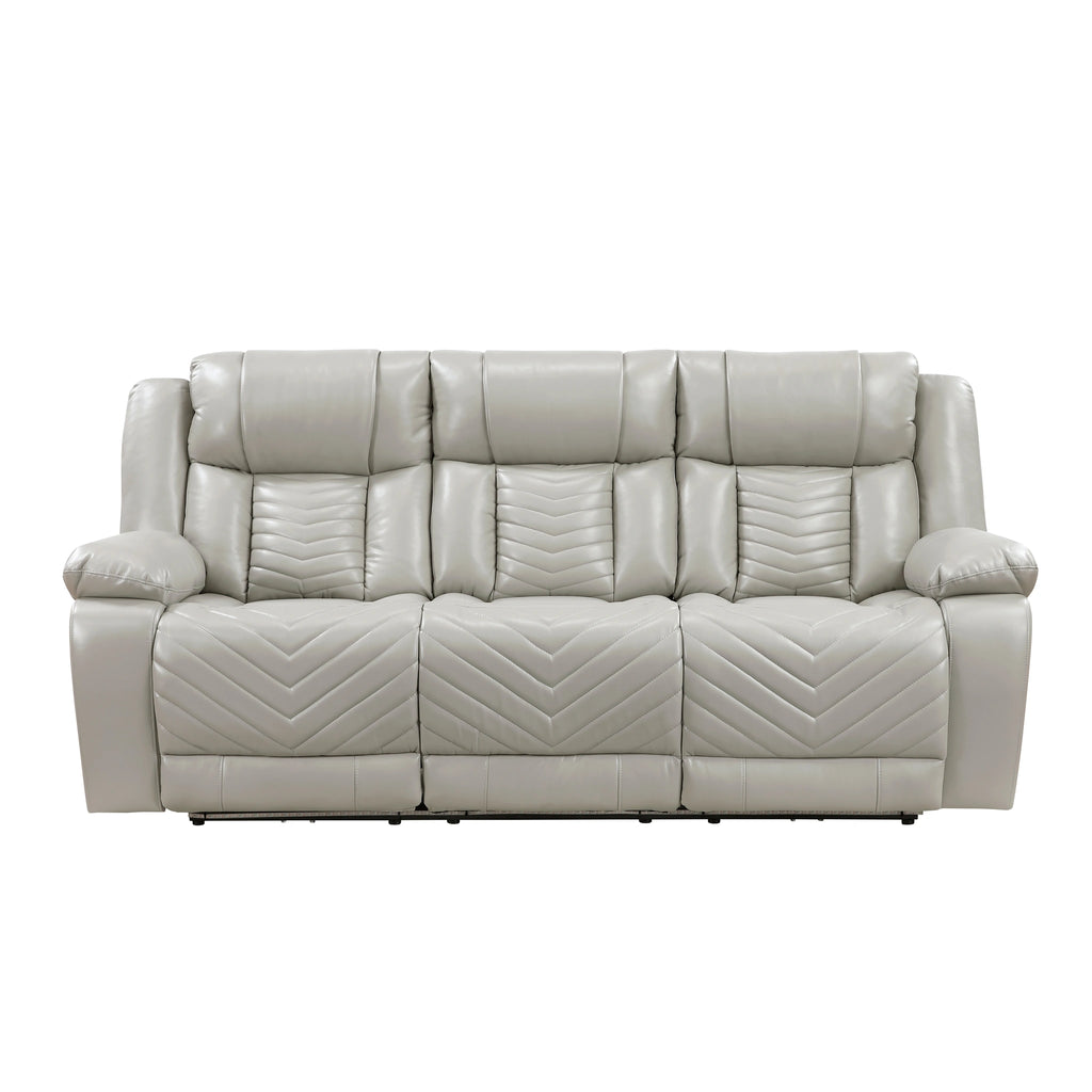 Huron Power Double Reclining Sofa With Center Drop-Down Cup Holders