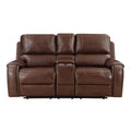 Newnan Double Glider Reclining Love Seat with Center Console, Receptacles and USB Ports