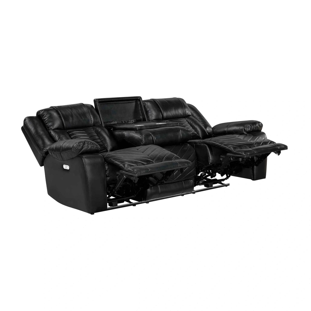 Huron Power Double Reclining Sofa With Center Drop-Down Cup Holders