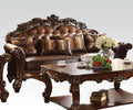 Acme Vendome Stationary Sofa with 3 Pillows in Cherry 52001