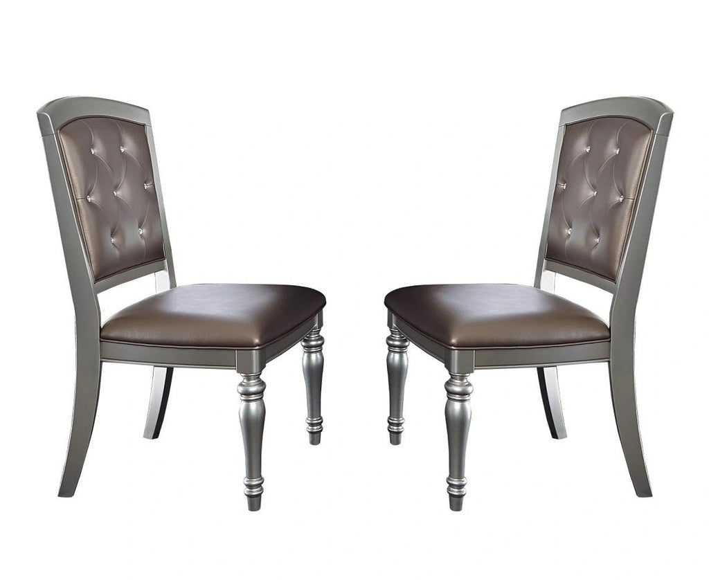 Orsina Side Chair in Silver (Set of 2)