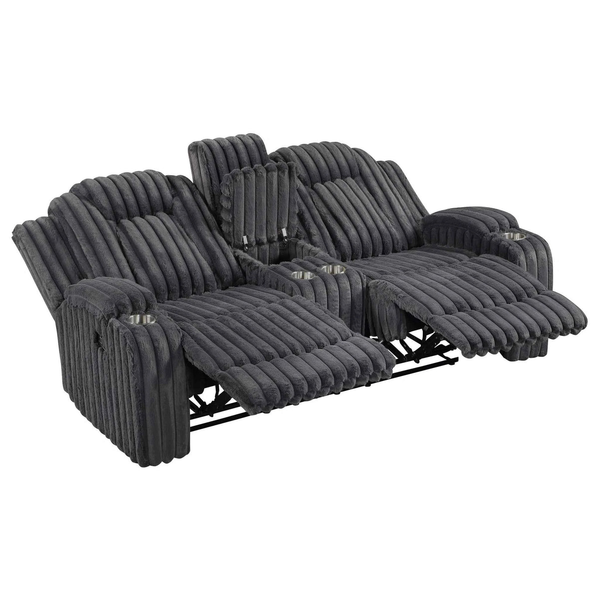 Phyllis Double Reclining Love Seat With Center Console And Cup Holders